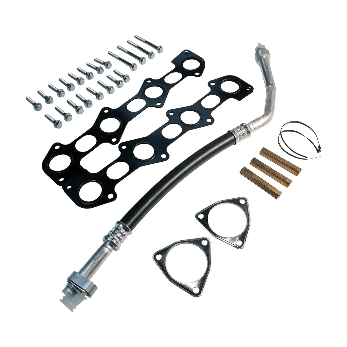 Black Bandit Exhaust Manifold Kit Ford Powerstroke 6.4L - Exhaust Manifold Kit w/ Up-pipe (2008-2010)