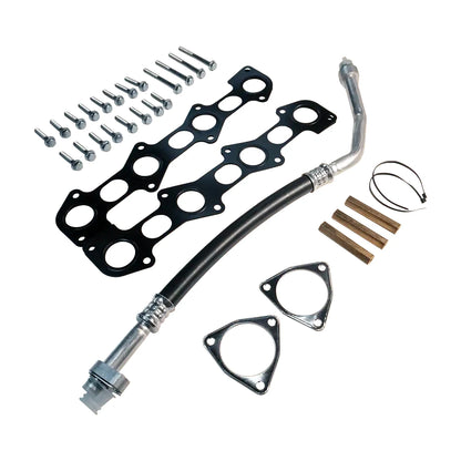 Black Bandit Exhaust Manifold Kit Ford Powerstroke 6.4L - Exhaust Manifold Kit w/ Up-pipe (2008-2010)