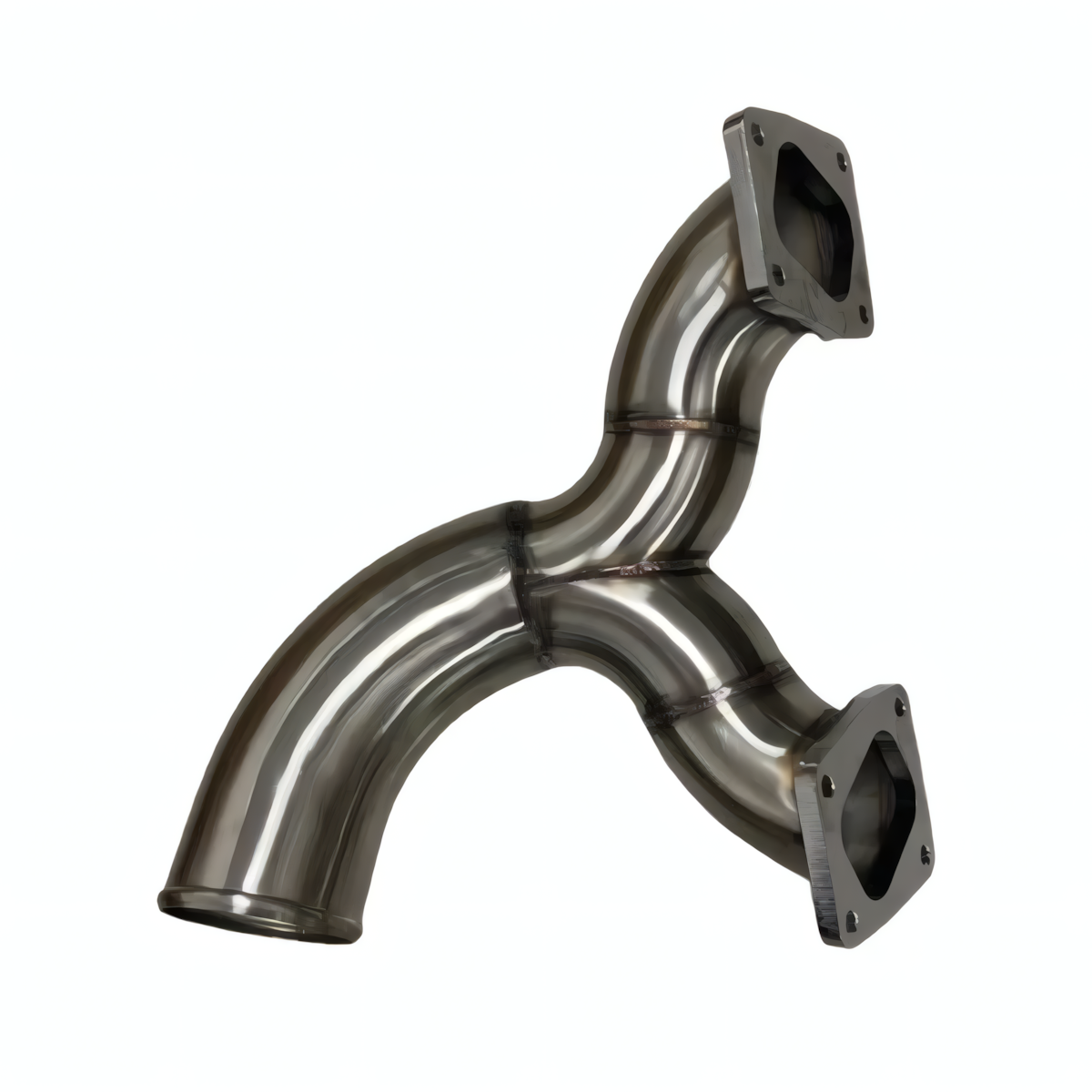 6.6L Duramax L5p High Flow intake pipe side view displayed on a white background