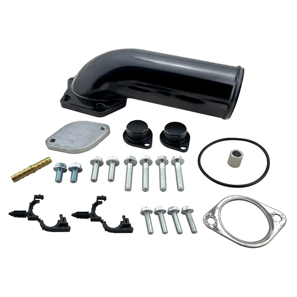 Components of 6.4 EGR - Kit for powerstroke 6.4L Diesel engine displayed on a white background.