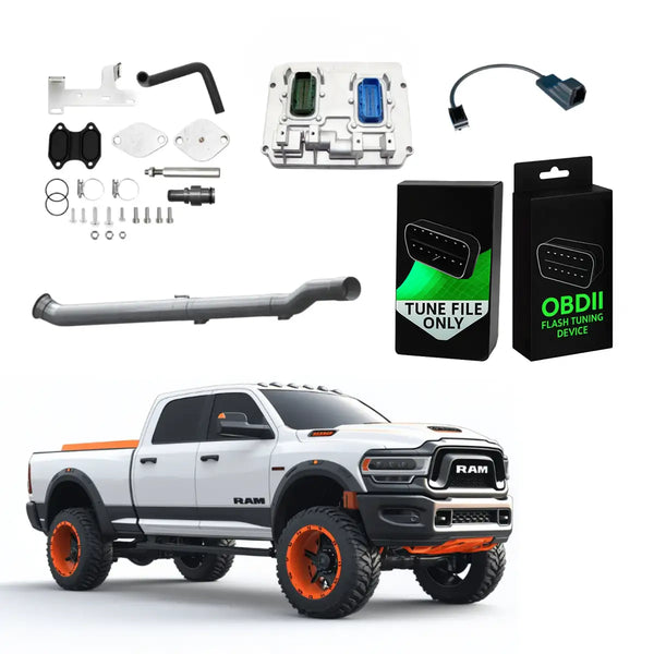 Dynamic diesels All-in-one Kit - Pipe / 304 Stainless Steel Ram Cummins 6.7L All-in-One DPF/DEF/EGR - Kit w/ECM Swap (2022-2024)