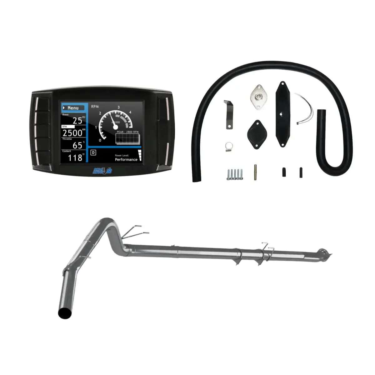 dynamic diesels All-in-one Kit 2011-2014 / 4 inch Exhaust / 409 Stainless Steel Ford Powerstroke 6.7L All-In-One - Kit (2011-2019)