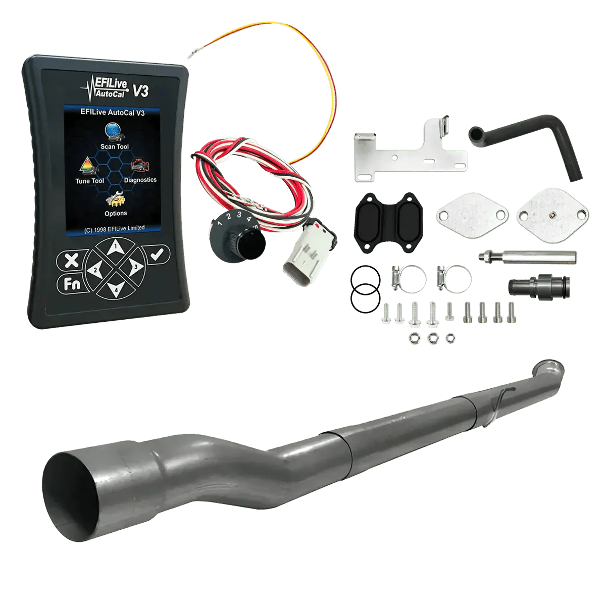 Dynamic Diesels All-in-one Kit 2019-2021 6.7L RAM Cummins (CMF) / 4-inch Stainless Steel Pipe Ram Cummins 6.7L All-in-One DPF/DEF/EGR Kit (2013-2021)