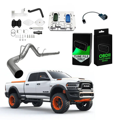 Dynamic diesels All-in-one Kit 5-inch Downpipe Back / 409 Stainless Steel Ram Cummins 6.7L All-in-One DPF/DEF/EGR  - Kit w/ECM Swap (2022-2024)