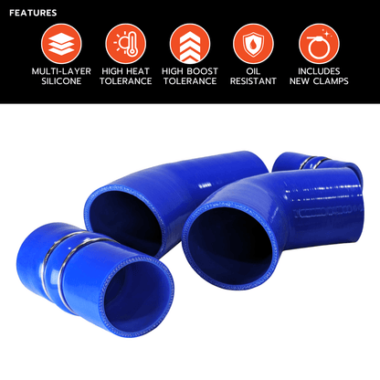 Dynamic Diesels Intercooler Pipe GM Duramax 6.6L - Silicone Intercooler Hose Kit (2004.5-2005)