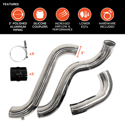 Dynamic Diesels Intercooler Pipe GM Duramax LML - Intercooler Pipe & Boot Kit (2011-2016)