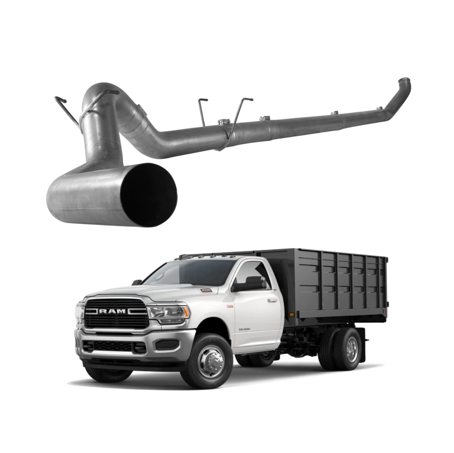 Dynamic Diesels Race Exhaust Dodge Ram Cummins 6.7L C&C - 5" Turbo Back Race Exhaust System (2011-2018)
