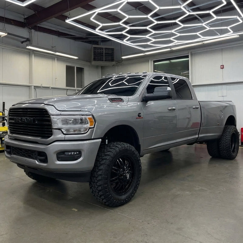 Silver dodge ram cummins 6.7L diesel pickup truck